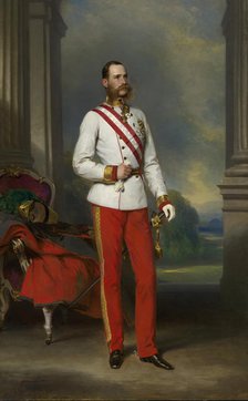 Portrait of Franz Joseph I of Austria, 1865. Creator: Winterhalter, Franz Xavier (1805-1873).