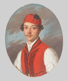 Portrait of a Young Man in a Red Vest, 1830-1840. Creator: Unknown.