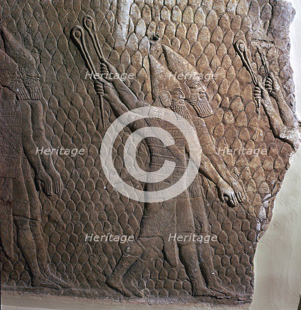 Stone panels from northern Iraq, Neo-Assyrian, c700-c681 BC. Artist: Unknown