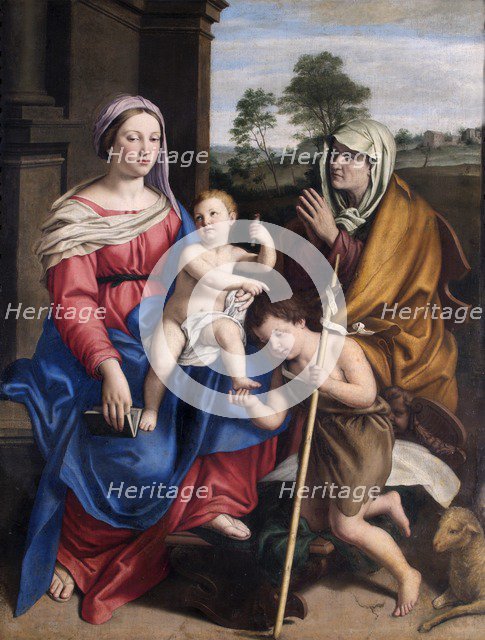 'The Virgin and Child with St Elizabeth and the Infant St John', 17th century. Artist: Giovanni Battista Salvi da Sassoferrato.