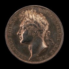 Coronation of King George IV [obverse], 1821. Creator: Benedetto Pistrucci.