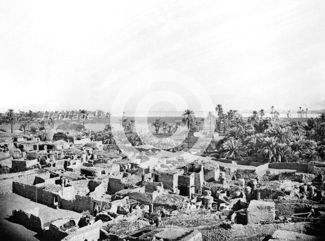 Village at Karnak, Nubia, Egypt, 1887. Artist: Henri Bechard