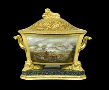 Soup tureen showing the Battle of Toulouse, France, 1814 (1817-1819). Artist: Unknown.