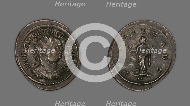 Aurelianus (Coin) Portraying Emperor Tacitus, 276 (January-June), issued by Tacitus. Creator: Unknown.