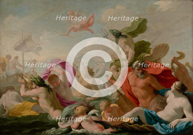 Marine Gods Paying Homage to Love, about 1636-1638. Creator: Eustache Le Sueur.