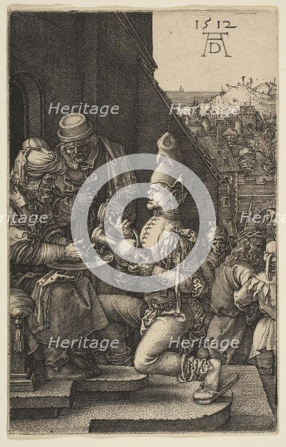 Pilate Washing His Hands, from The Passion, 1512. Creator: Albrecht Durer.