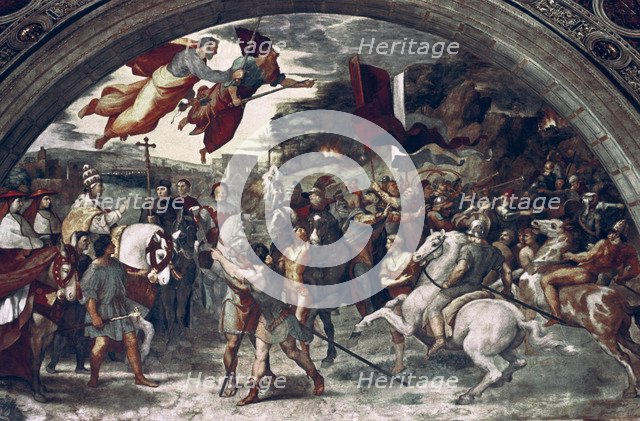 'Pope Leo I, Repulsing Attila', (detail), 1511-14. Artist: Raphael