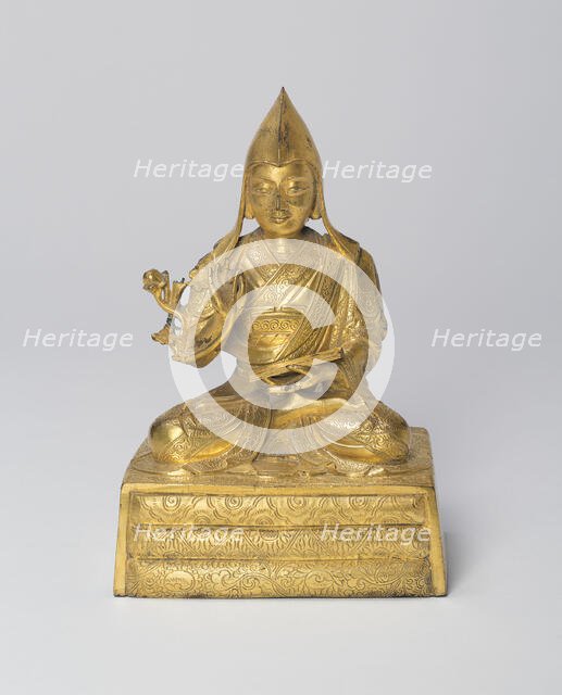 Portrait of a Tibetan Lama, possibly the Seventh Dalai Lama, 19th century. Creator: Unknown.