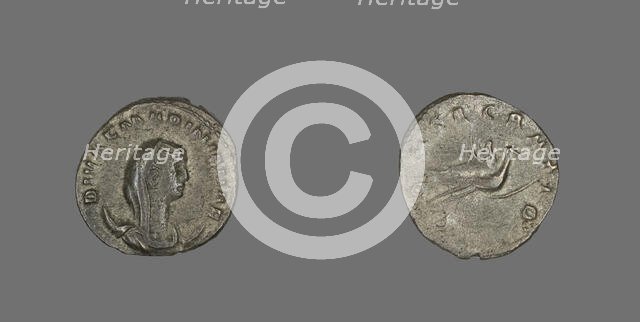 Antoninianus (Coin) Portraying Mariniana, 254. Creator: Unknown.