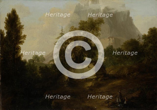 Mountain Landscape in Switzerland, 1745. Creator: Philipp Hieronymus Brinckmann.