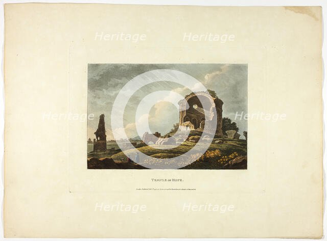 Temple of Hope, plate twenty-four from the Ruins of Rome, published February 1, 1798. Creator: Matthew Dubourg.