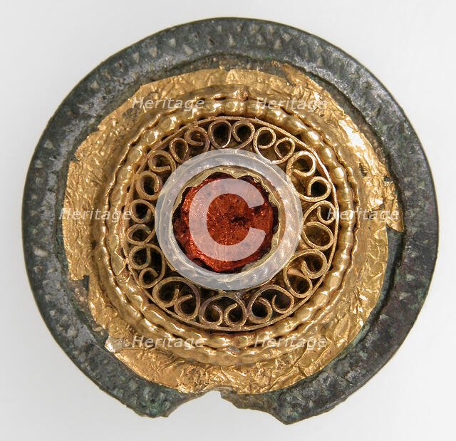 Disk Brooch, Anglo-Saxon, 7th century. Creator: Unknown.