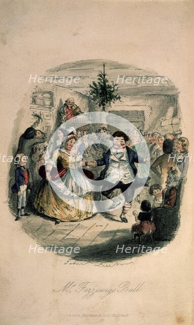 M Fezziwig's Ball, 1843. Creator: John Leech.