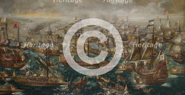 The Battle of Lepanto on 7 October 1571, 1640. Artist: Eertvelt, Andries van (1590-1652)