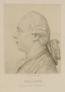 Portrait of François-André Danican Philidor (1726-1795). Creator: Porreau, Jules (active 1830-1855).