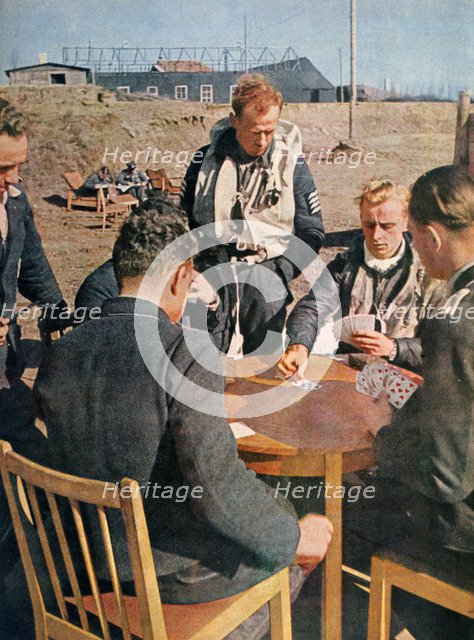 German airmen off duty, France, 1943. Artist: Unknown