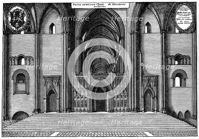 Entrance to the choir of old St Paul's Cathedral, City of London, 1892. Artist: Unknown