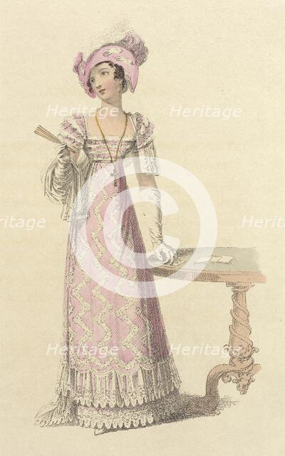 Fashion Plate (Trage de Tertulia), 1824. Creator: Rudolph Ackermann.