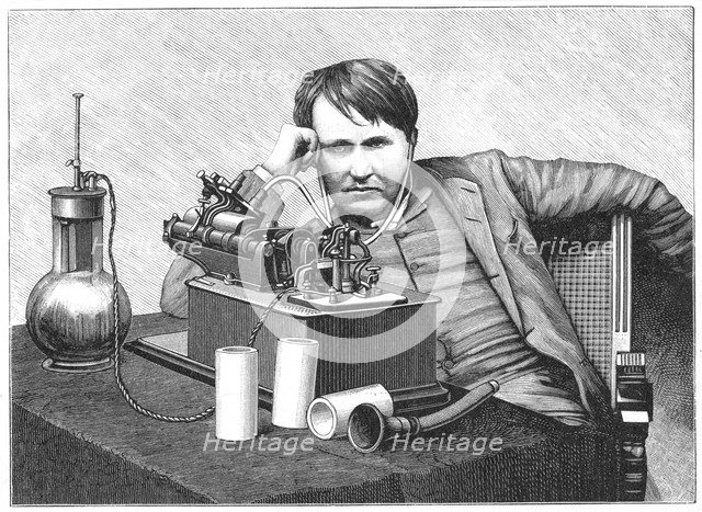 Thomas Alva Edison, 1888. Artist: Anon
