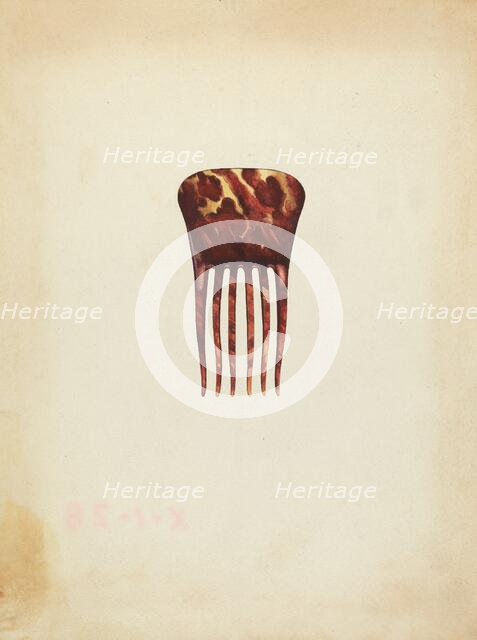 Comb, c. 1940. Creator: Isidore Steinberg.