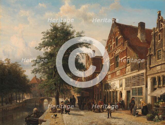 The Zuiderhavendijk, Enkhuizen, 1868. Creator: Cornelis Springer.