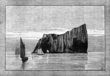 Sketches of the Gulf of St. Lawrence, Lower Canada: the Rock Percé, sketched from a yacht..., 1881. Creator: Unknown.