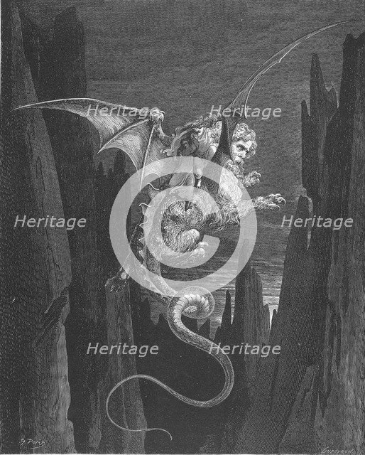 The Hell. Illustration to the Divine Comedy by Dante Alighieri, 1861.