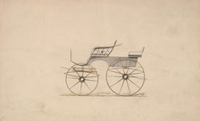 Design for 4 seat Phaeton, no top (unnumbered), 1850-70. Creator: Brewster & Co.