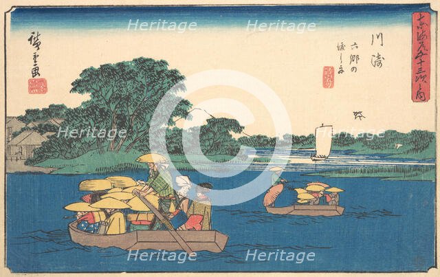 Kawasaki, ca. 1842., ca. 1842. Creator: Ando Hiroshige.