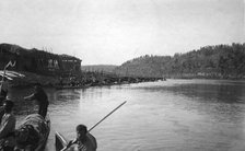 Members of the Land-Management Expedition on the Boats on the Tom' River, Between..., 1913. Creator: GI Ivanov.