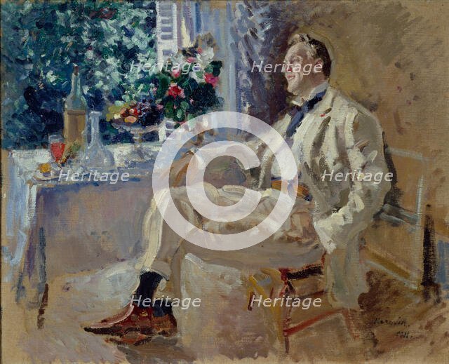 Portrait of the singer Feodor Ivanovich Chaliapin (1873-1938), 1911. Creator: Korovin, Konstantin Alexeyevich (1861-1939).