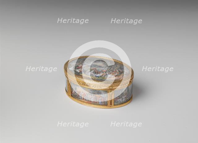 Snuffbox with six scenes of country pastimes, 1774-75. Creator: Pierre François Drais.