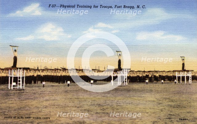 'Physical Training for the Troops, Fort Bragg, North Carolina', USA, 1945. Artist: US Army Signal Corps