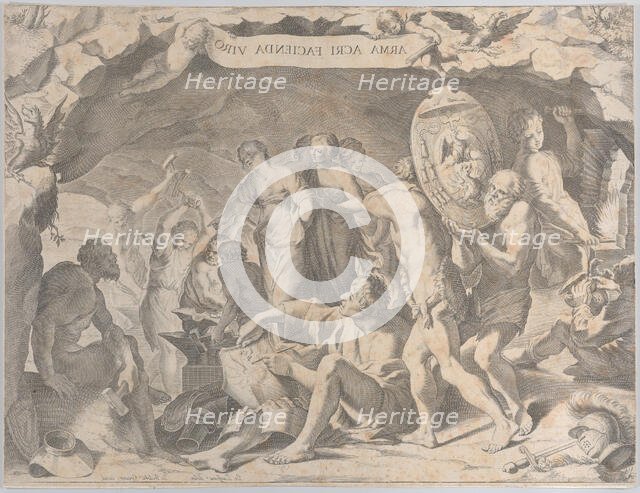 The Forge of Vulcan, 1620-47. Creator: Johann Friedrich Greuter.