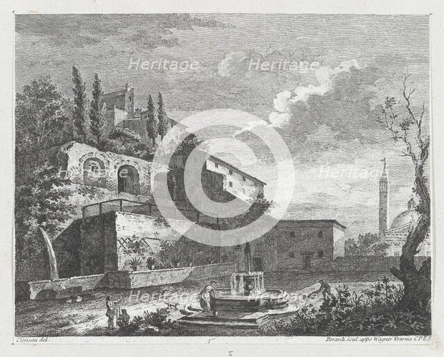 Landscape with Ruins and Fountain, ca. 1750-70. Creator: Fabio Berardi.