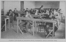 Class in mechanical drawing, Rust University, Holly Springs, Miss., 1902. Creator: Unknown.