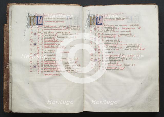 The Gotha Missal: Fol. 9r, Text , c. 1375. Creator: Master of the Boqueteaux (French); Workshop, and.