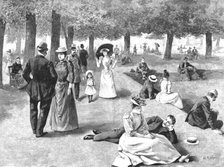 ''A Favourite Sunday Resort - A Scene in Hampton Court Grounds', 1891. Creator: Stanislaw Rejchan.