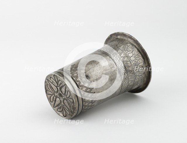 Silver beaker with incised decoration, 5th century BC. Artist: Unknown.