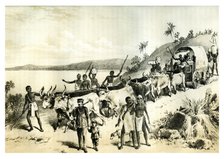'The Arrival at Lake Ngami', 1883. Artist: Unknown