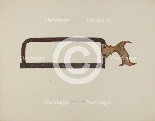 Saw, c. 1938. Creator: Edward Unger.