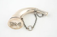 Vinaigrette in the Form of a Hunting Horn, London, c. 1870/71. Creator: Unknown.