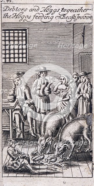 Fleet Prison, London, 1691. Artist: Anon