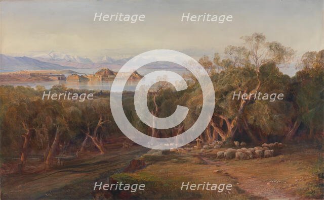 Corfu from Ascension, 1862. Creator: Edward Lear.