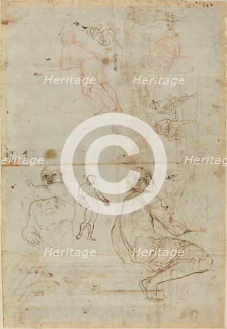 Figures from the Farnese Palace and from Life, c. 1710. Creator: Gaspar van Wittell.