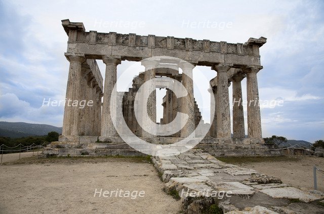 The Temple of Aphaea, Aegina, Greece. Artist: Samuel Magal