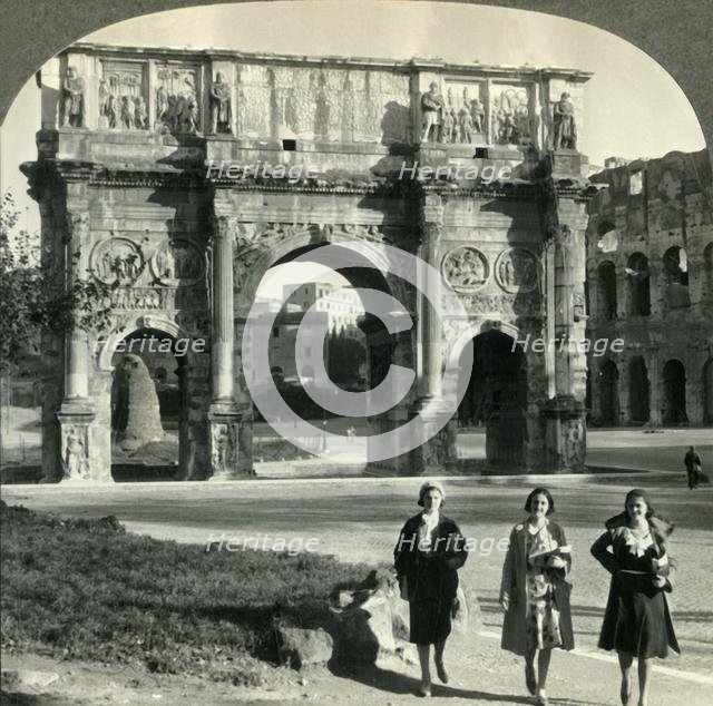 'The Triumphal Arch of Constantine, Rome, Italy', c1930s. Creator: Unknown.