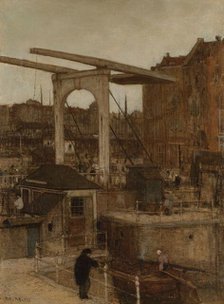 The Nieuwe Haarlemse Sluis at the Singel, known as ‘Souvenir d’Amsterdam’, 1871. Creator: Matthijs Maris.