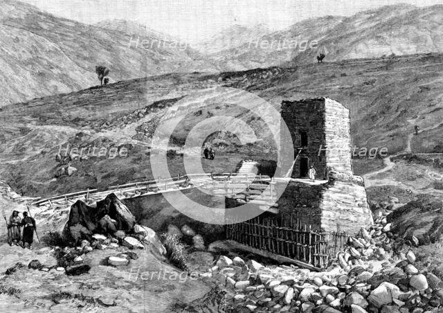 The Chitral Expedition: the Bridge at Chitral, 1895. Creator: P Naumann.