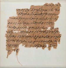 Papyrus Fragment of a Letter, Coptic, 7th century. Creator: Unknown.